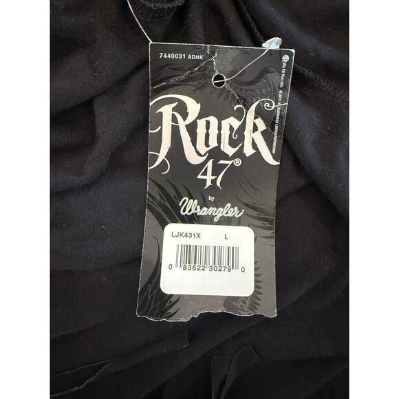 NWT Wrangler Rock 47 Embroidered Fringe Short Sleeve Open Front Cardigan Large - Picture 5 of 6